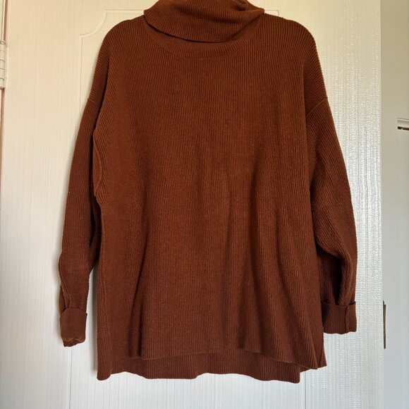 Free People Softly Structured Knit Tunic turtleneck sweater | size M - Picture 3 of 4